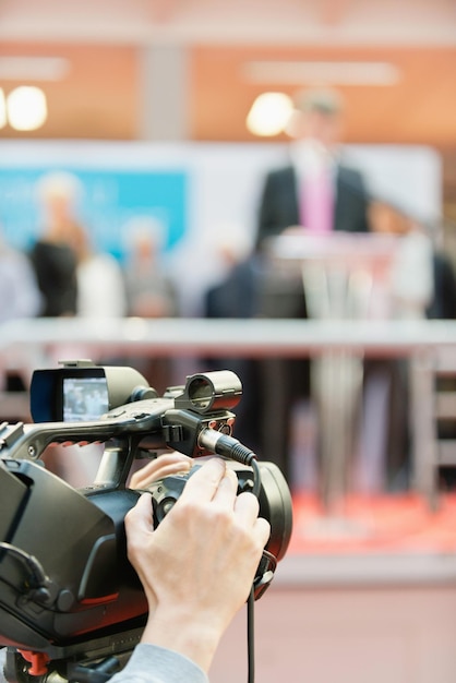 Freelance journalist at a desk